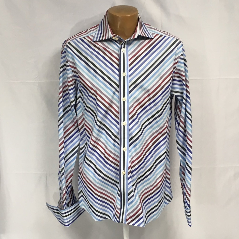 Multi Striped Robert Graham French Cuff Shirt